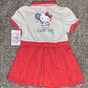 Hello Kitty Red and White Polo Sporty Top